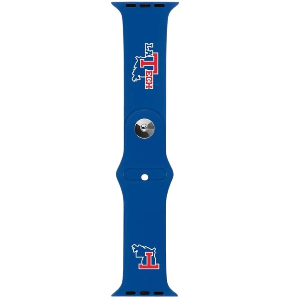 Louisiana LA Tech University Bulldogs Silicone Watch Band 38mm for Apple - Blue